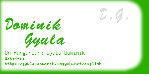 dominik gyula business card